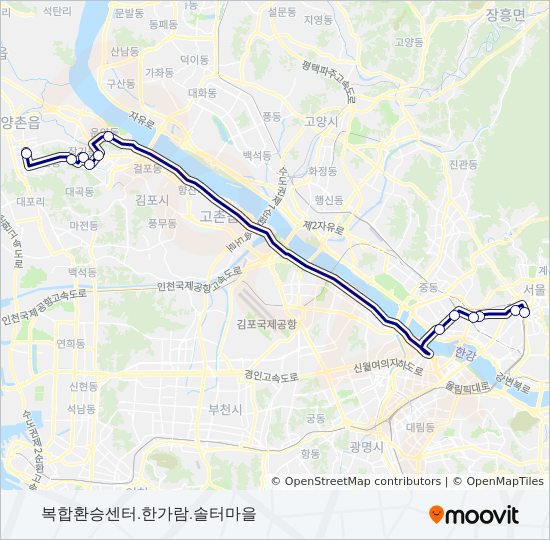 M6117김포 bus Line Map