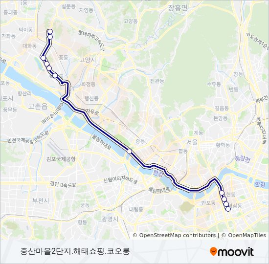 M7412광주 bus Line Map