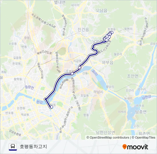 1000-1광주 Bus Line Map