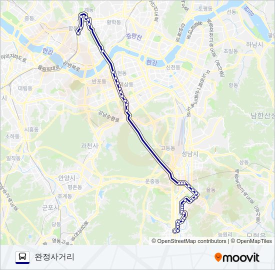 1005-1광주 Bus Line Map