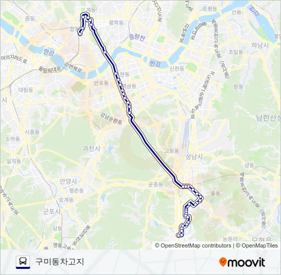 1005-1광주 Bus Line Map