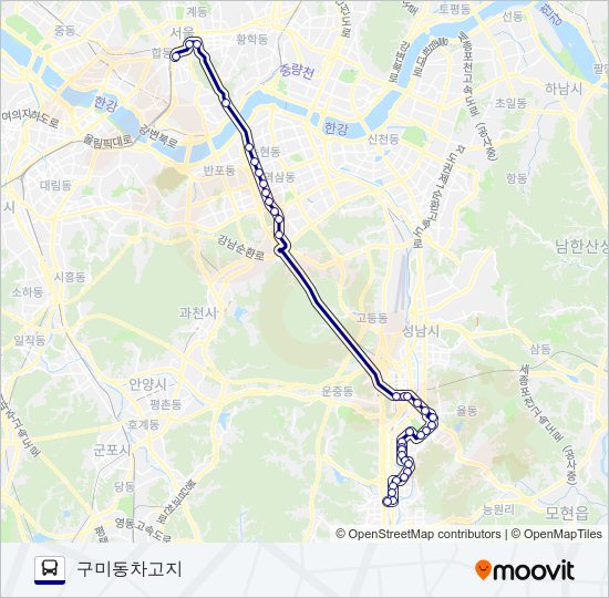 1005-1광주 Bus Line Map
