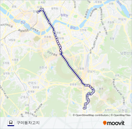 1005-1광주 버스 노선 지도