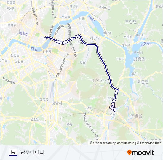 1113-2광주 버스 노선 지도