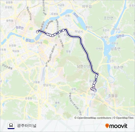 1113-2광주 버스 노선 지도