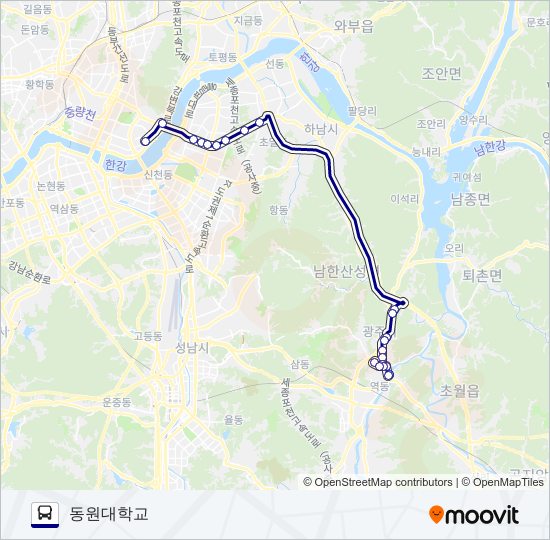 1113-2광주 bus Line Map