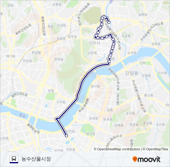 1115-6광주 bus Line Map