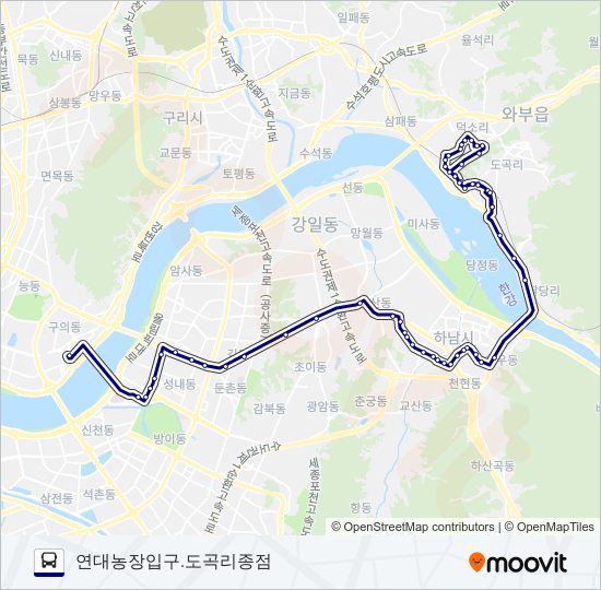 112-1남양주 bus Line Map