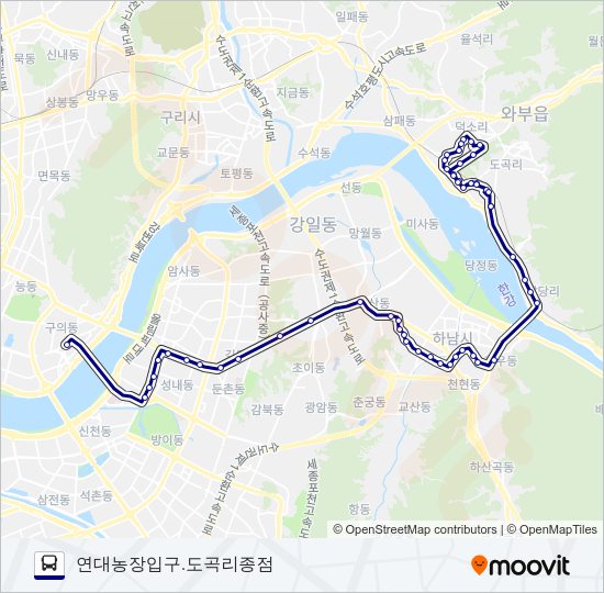 112-1남양주 버스 노선 지도