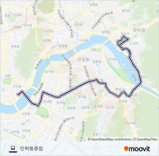 112-1남양주 bus Line Map