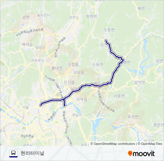 1330-4가평 Bus Line Map