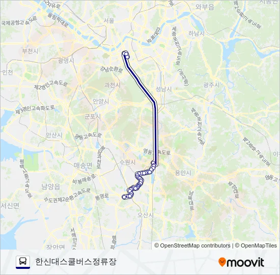 1550-1광주 버스 노선 지도