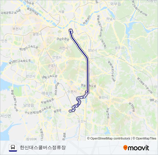 1550-1광주 bus Line Map