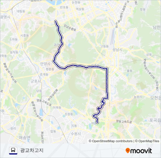 1550-3광주 bus Line Map