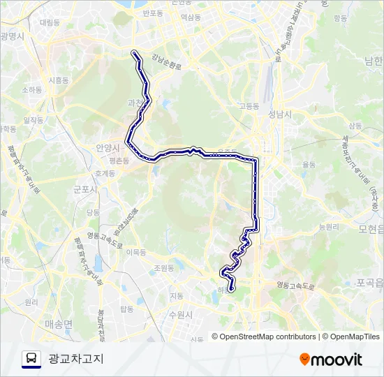 1550-3광주 버스 노선 지도