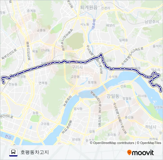 166-1남양주 버스 노선 지도