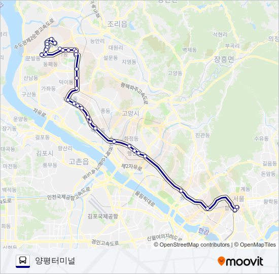 2000-1파주 버스 노선 지도
