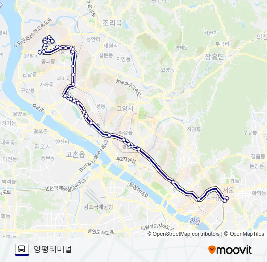2000-1파주 Bus Line Map