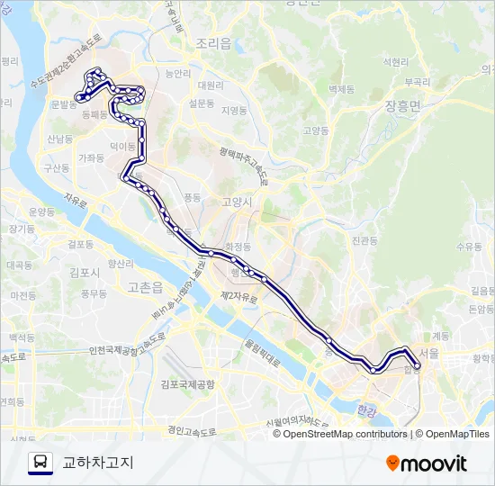 2000-1파주 버스 노선 지도