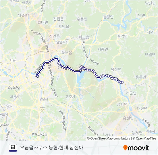 2000-2양평 Bus Line Map