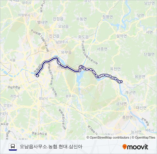 2000-2양평 bus Line Map