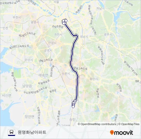 5300-1수원 Bus Line Map