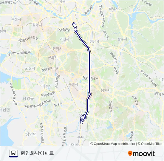 5300-1수원 Bus Line Map