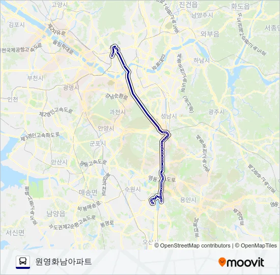5500-1광주 버스 노선 지도