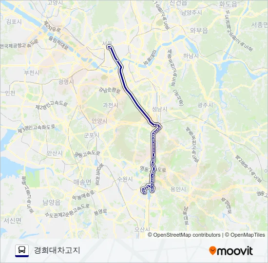 5500-1광주 버스 노선 지도