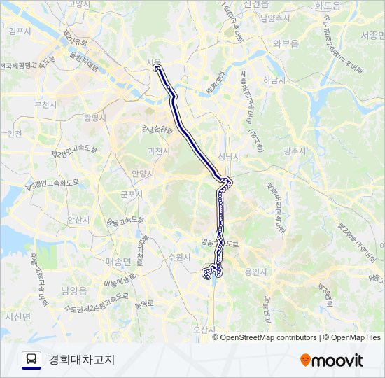 5500-1광주 bus Line Map