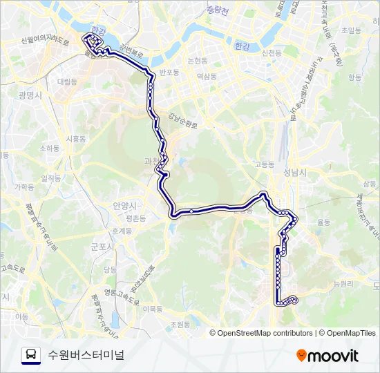 7007-1광주 Bus Line Map