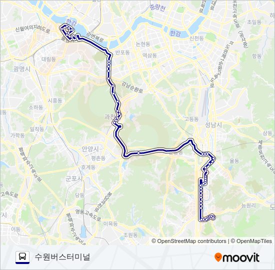 7007-1광주 bus Line Map