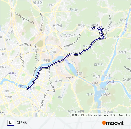 M2316남양주 버스 노선 지도