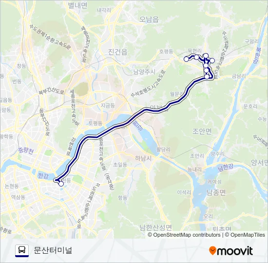 M2316남양주 버스 노선 지도