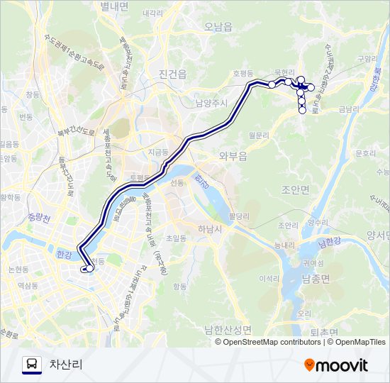 M2316남양주 버스 노선 지도