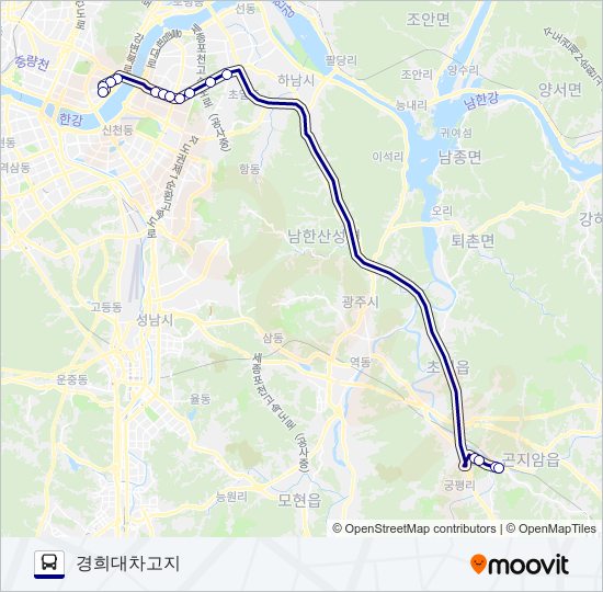 1113-10광주 bus Line Map