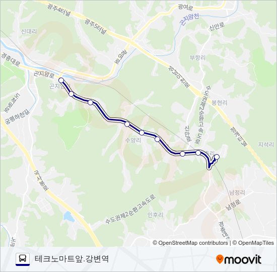 1113-10광주 버스 노선 지도