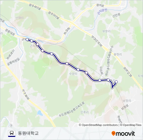 1113-11광주 Bus Line Map