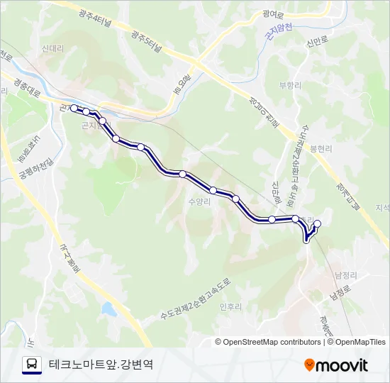 1113-11광주 Bus Line Map