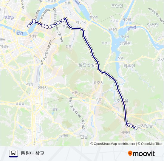 1113-11광주 버스 노선 지도