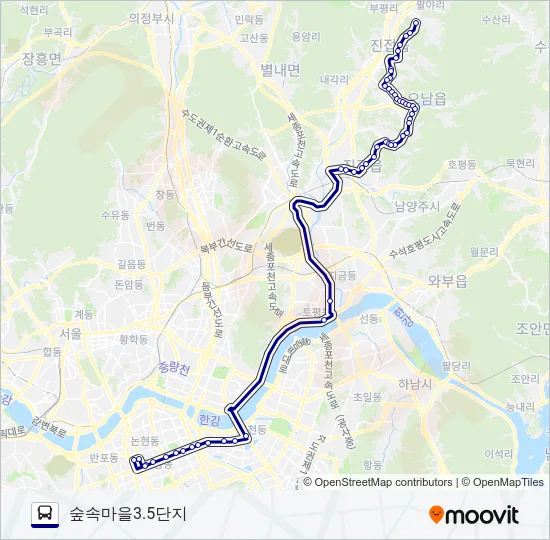 2000-1남양주 Bus Line Map