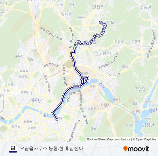 2000-2남양주 버스 노선 지도