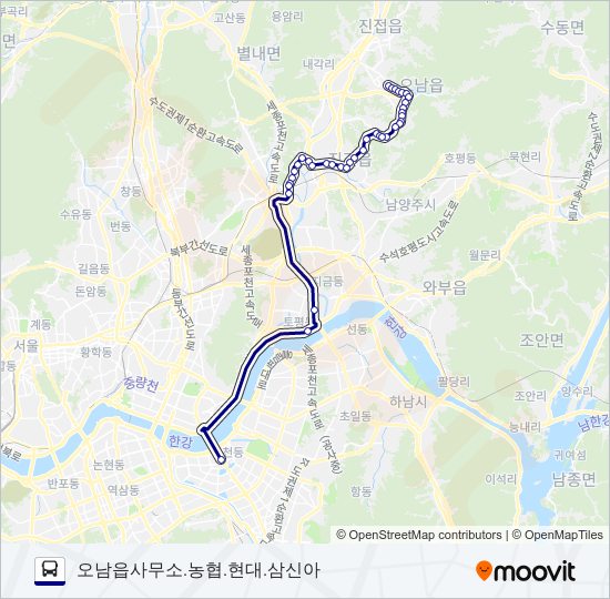 2000-2남양주 bus Line Map
