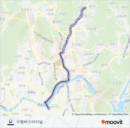7007-2남양주 버스 노선 지도