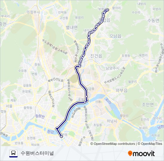 7007-2남양주 bus Line Map