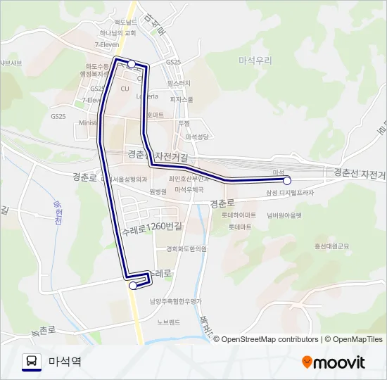 8002-2남양주 Bus Line Map
