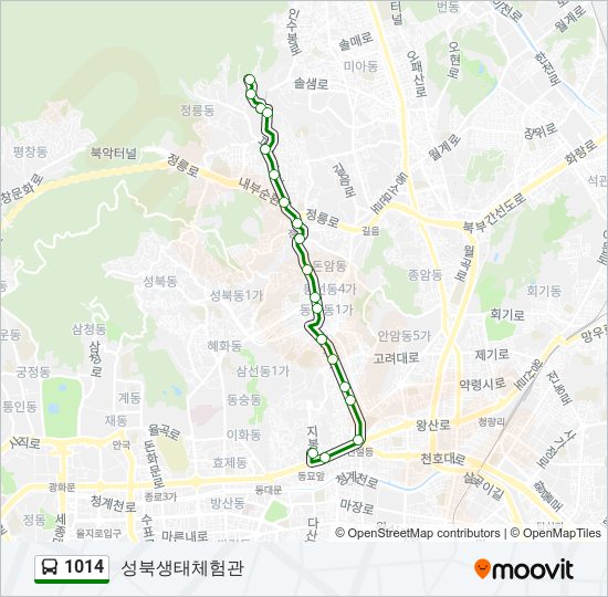 1014 bus Line Map