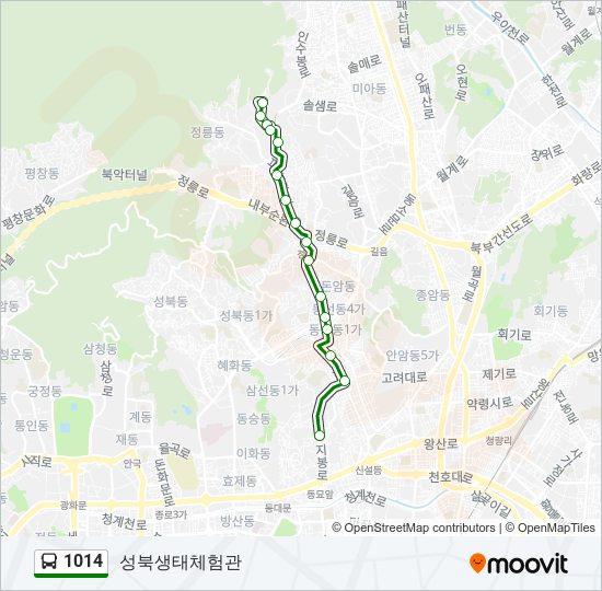 1014 bus Line Map