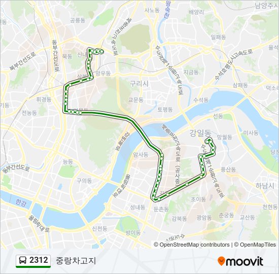 2312 버스 노선 지도