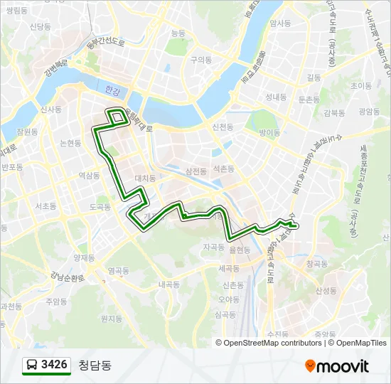 3426 버스 노선 지도